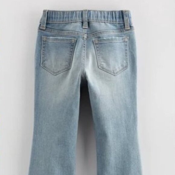 Tucker + Tate Girls Size 5 Flare Leg Jeans Light Wash Butterflies - Picture 3 of 9
